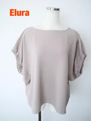 Elura　エルーラ　カットソー　Lサイズ　グレージュ　前後丈違い　シンプル　綺麗め　大人　半袖　おしゃれ　送料込み　6465458のサムネイル