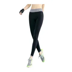 [Sokure] スポーツレギンス レディース スポーツスパッツ ランニングレギンス ランニングスパッツ(L（L～XL相当）, ブラック×ウェストグレー)