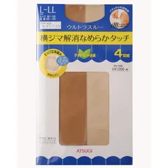 [アツギ] [ウルトラスルー] 横ジマ解消なめらかタッチ 4足組 FP10284P