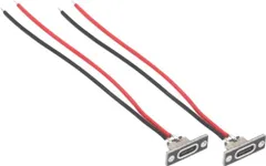 新品 オーディオファン USB Type-C メス コネクタ レセプタクル 2芯ケーブル付き DIY 修理 給電専用 0.1m 2点セット