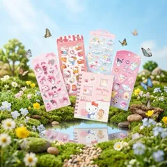 【新品】サンリオ ぷっくり立体シール ジュエルマシュマロステッカーズ ハローキティ シナモロール• シール帳 5個セット