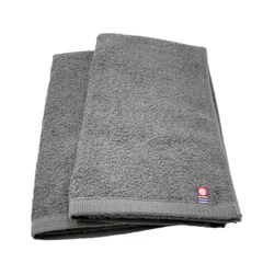 新品 タオル Nカラー フェイスタオル グレー 2枚セット ブランド 薄手 無地 普段使い シンプル 日本製 国産