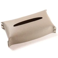 新品 ティッシュ ケース カバー ボックス ティッシュカバー ティッシュケース レザー 革 本革 牛革 薄型 ggs-1012 グレージュ