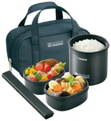 象印 ( ZOJIRUSHI ) 保温弁当箱 【茶碗約1.4杯分】 SZ-MA03-BF クリアブラック 