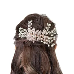 【新品】 [Minister] ヘアアクセサリー 髪飾り ヘッドドレス パール ウエディング 結婚式 花嫁 発表会 成人式 和装 入学式 パーティー お呼ばれ (ピンクゴールド) 0