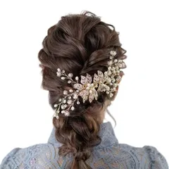 【新品】 [Minister] ヘアアクセサリー 髪飾り ヘッドドレス パール ウエディング 結婚式 花嫁 発表会 成人式 和装 入学式 パーティー お呼ばれ (ゴールド) 0
