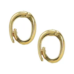 【新品】 [ROQUE] バチカン クリッカー カスタマイズ チャーム ネックレストップ ペンダント 留め具 開閉式 同色2個SET (Small/ゴールド) 1