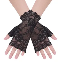 レディース UVカット手袋 レース ショート 滑り止め グローブ 紫外線対策 日焼け止め ウエディング [CINECE] アウトドア ドライビング用 春夏