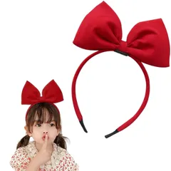 女の子 レディース 髪留め 小物 アイテム ヘアアクセ カチューシャ カチューシャ ハロウィン 仮装 アリス風 ロリータ コスプレ 白雪姫 キキ 赤色 リボン [Winsuteki]