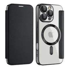 アイフォン レザー スマホケース PU革 カード入れ 軽量 財布型 透明 薄型 背面 防塵 ワイヤレス充電対応 マグセーフ 耐衝撃 3カード収納 クリア 全面保護 手帳型 スマホカバー 14Pro ケース おしゃれ iPhoneとの互換性あり