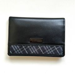 BURBERRY ブラックレザー カードケース{0ob5} - メルカリ