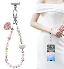 [memumi] 花のシリーズ 多用途スマホストラップ手首 ハンドストラップ 携帯ストラップ パールストラップ リストストラップ パールチェーン エレガントでスタイリッシュ Phoneストラップ 紛失・忘れ物防止