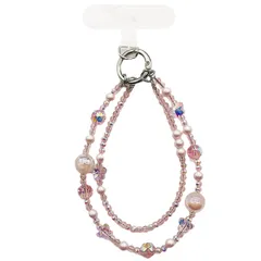 [CSILOVEE] スマホストラップ ストラップ ラインストーン ビーズ パール 手首 レディ ショルダー 蝶 花 真珠 蝶結び 星 雲 ハート キラキラ カラフル ホワイト ブラック ピンク ブルー 活発で可愛い おしゃれ 人気 全スマホ対応 耐久性 韓国