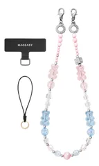 [MagEasy] ストラップ ビーズ スマホストラップ ちぎれない ホルダー 付 落下防止 手首 ハンドストラップ スマホ アクセサリー [ iPhone カメラケース 他 対応 ] Beaded Wrist Strap LC ベアブリス
