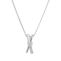 スワロフスキー ネックレス Hyperbola ペンダント ツイスト クリア シルバー レディース 5689723 ジュエリー [並行輸入品]