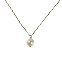 [MIONO] 【桂由美プロデュース】Yumi sienne 淡水パール 1粒 ペンダント ネックレス シンプル 人気 日本製 (ゴールド)