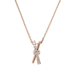 スワロフスキー ネックレス Hyperbola ペンダント ツイスト クリア ローズゴールド レディース 5689788 ジュエリー [並行輸入品]