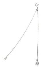 [ジュエリーショップエム] アジャスター ロング ネックレス スライド チェーン 延長 長さ調節 金属アレルギー対応 レディース シルバー CZダイヤモンド ad20 CZ