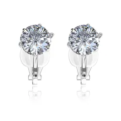 【新品】 alisashelly レディース イヤリング ジルコニア 金属アレルギー対応 痛くない ニッケルフリー シンプル 立爪ジュエル ノンホールピアス k18金 人気 デザイン 可愛い プレゼント 誕生日 記念日 シルバー ピンクゴールド ファッショ 0