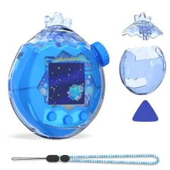 For Tamagotchi Paradise 専用 全面保護ハードケース & 王冠フタ セット 耐摩擦 防塵 キズ防止 装着したまま充電可能 PC素材 ストラップ&オープンツール付き 4色選択可能（ライトピンク） (ライトブルー)koe