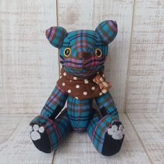 テディベア◇ハンドメイドパッチワーク◇ポシェット付 - メルカリ