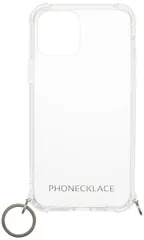 新品 PHONECKLACE iPhone 12 クリアケース iPhone 12 Pro ケース ロープショルダーストラップ付き スリングケース クロスボディフォンケース 首かけ 斜めがけ 肩掛け コード付きカバー PC20434i12P (ダークレッド)【