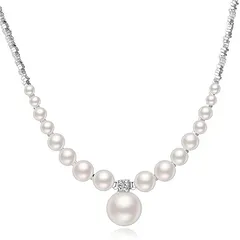 【新品】 [AUTAKI] パール ネックレス 結婚式 アクセサリー レディース 人気 アクセサリー つけっぱなし ジルコニア 真珠 ネックレス おしゃれ パーティ 結婚式 お呼ばれ 母の日 入卒式 披露宴 繊細 カジュアル オシャレ 冠婚葬祭