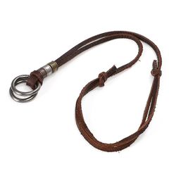 MR.OLIVE レザー ネックレス、ブラウンのブレスレットセット《まとめ 