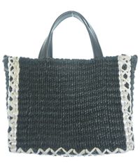 美品✨】nouer かごバッグ ハンドバッグ フリンジラメリボン チャーム 