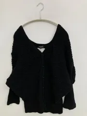 Zucca ズッカ カーディガン/ボレロ M ブラック ウール・ニット 無地 ミドル丈 長袖