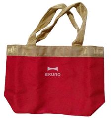 BRUNO ブルーノ ミニトートバッグ レッド ゴールド かわいい　ランチバッグ