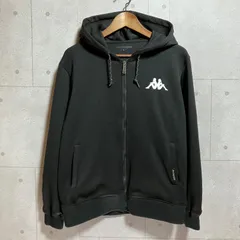 Kappa カッパ ジャージ ジップパーカー トップス フーディ トラックジャケット L ブラック 黒 メンズ SU-1-12