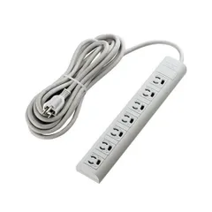 （まとめ）エレコム 抜け止めマグネット雷タップ3P・7個口 5.0m T-Y055NDA 1個〔×2セット〕