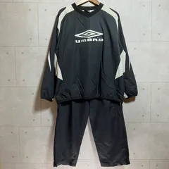 UMBRO アンブロ セットアップ スポーツ ウェア ピステ ウインドブレーカー プルオーバー ナイロン トップス パンツ ボトムス 上下セット M-L ブラック 黒 トレーニング サッカー フットサル メンズ SU-1-20