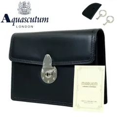 【B3782】【未使用品】【鍵付】Aquascutum アクアスキュータム セカンドバッグ レザーバッグ オールレザー 裏地チェック