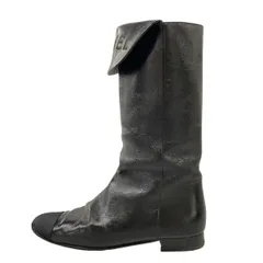 CHANEL(シャネル) ロングブーツ 38 C レディース - G35169 黒 アウトソール張替済 レザー