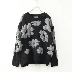 ビューティアンドユース BEAUTY&YOUTH UNITED ARROWS  フラワージャガードニット ｜ブラック【2400014867657】