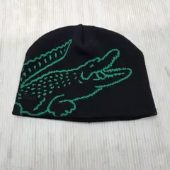 3 S02922 LACOSTE ラコステ ショートビーニー　ニット ワニロゴ ジャガード キャップ