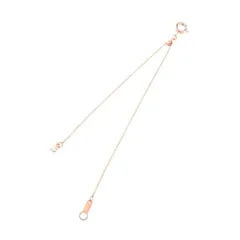 【新品】 [ジュエリーショップエム] 日本製 ストーン クリア 10cm スライド アジャスター チェーン 金属アレルギー対応 ピンクゴールド ad0009-PG