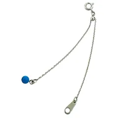 【新品】 [ジュエリーショップエム] アジャスター ネックレス スライド チェーン 延長 長さ調節 金属アレルギー対応 レディース シルバー ad19 天然石 ターコイズ 10cm