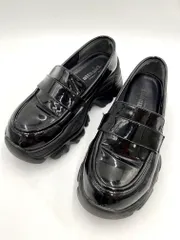 attagirl アタガール スポーティー 厚底コインローファー シューズ 黒 ■■ レディース