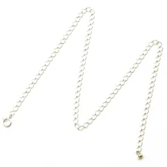 【新品】 SV925 アジャスター チェーン 30cm シルバー925 ネックレス 延長 長さ調節 長さ足し 金属アレルギー対応 あずき リングチェーン アクセサリー レディース メンズ