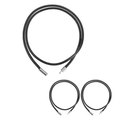 【新品】 [CAPASTEC] 紐 ネックレス チェーン メンズ 男性女性用 ワックスコード チョーカー スポーツ用 簡単ワンプッシュ 金属アレルギー対応 アクセサリー 太さ3 mm 長さ55cm ブラック 3個