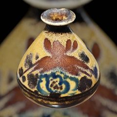 沖縄 壺屋焼 小橋川清正 赤絵双魚紋花瓶 - メルカリ