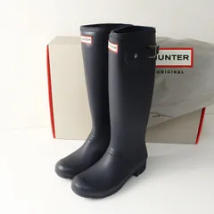 未使用 ハンター HUNTER ORIGINAL TOUR レインブーツ UK4｜ネイビー ロング オリジナルツアー ラバー 約23cm【2400014870961】