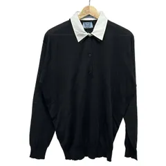 archive PRADA sullen プラダ ニットポロ PRADA(プラダ) 20SS Chest logo knit polo pleated dress 胸ロゴ