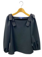 未使用タグ付き✨エムズグレイシー シースルー袖 リボン カットソー 黒