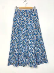 JOURNAL STANDARD relume ジャーナルスタンダードレリューム フラワープリント セミフレア スカート size38/青 ■■ レディース