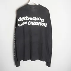 美品 READYMADE レディメイド LS T DESTRUCTION 長袖Tシャツ カットソー ロンT RE-CO-BK-00-00-283 サイズM 黒灰1438Q♪のサムネイル