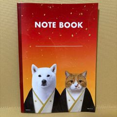 ソフトバンク ワイモバイル ノート NOTE BOOK 柴犬と猫 和装 ノート